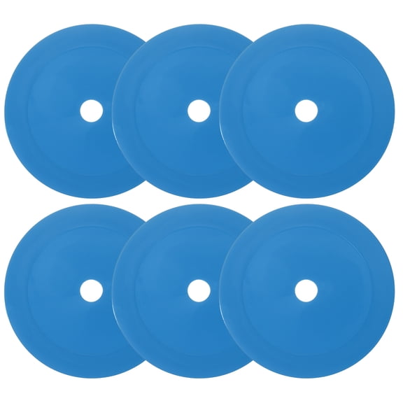 Uxcell Spot Markers, 6 Pcs Flat Soccer Cones Field Floor Court Marking Poly Dot, Blue