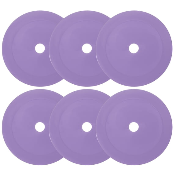 Uxcell Spot Markers, 6 Pcs Flat Soccer Cones Field Floor Court Marking Poly Dot, Purple