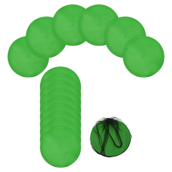 Uxcell Spot Markers, Poly Spot Marker for Agility Training Floor Dots Non Slip Flat Field Cones 15 Pcs & 7 In & Green - for (Soccer/Speed Training/Gaming/Basketball/Dance Practice)