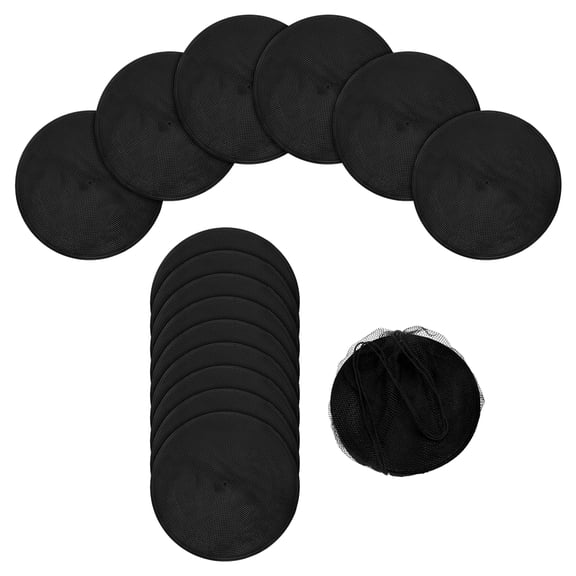 Uxcell Spot Markers, Poly Spot Marker for Agility Training Floor Dots Non Slip Flat Field Cones 15 Pcs & 9 In & Black - for (Soccer/Speed Training/Gaming/Basketball/Dance Practice)