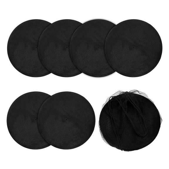 Uxcell Spot Markers, Poly Spot Marker for Agility Training Floor Dots Non Slip Flat Field Cones 6 Pcs & 9 In & Black - for (Soccer/Speed Training/Gaming/Basketball/Dance Practice)