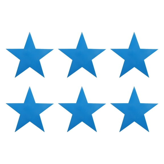 Uxcell Spot Markers, Star Arrow Poly Spot Marker for Agility Training Floor Dots Non-Slip PE Equipment 6Pcs & 9.4 in & Blue-for (Soccer/Speed Training/Basketball/Dance Practice)