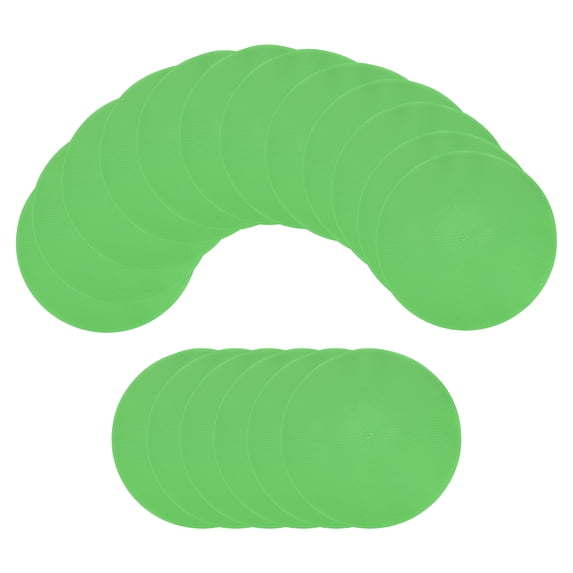 Uxcell Spot Markers for Agility Dot, Non-Slip Poly Spots Floor Dots 9 In & 18 Pcs & Green -Fitting for (Gym/Sports/Training)