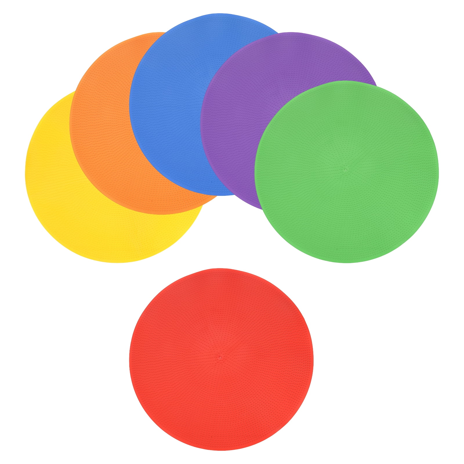 Uxcell Spot Markers for Agility Dot, Non-Slip Poly Spots Floor Dots 9 In & 6 Pcs & 6 Colors -Fitting for (Gym/Sports/Training)