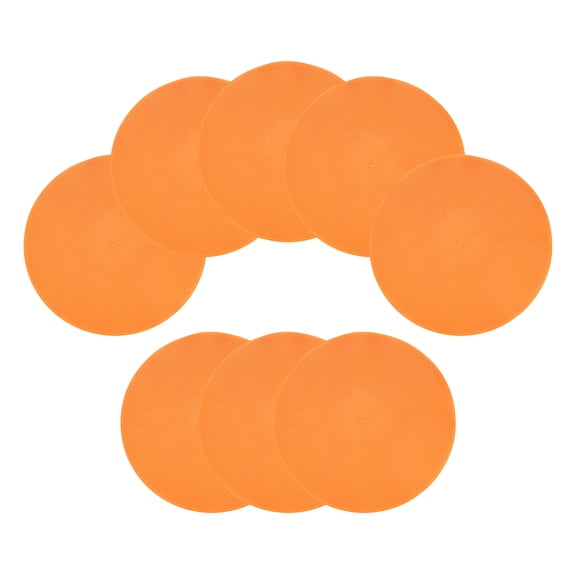 Uxcell Spot Markers for Agility Dot, Non-Slip Poly Spots Floor Dots 9 In & 8 Pcs & Orange -Fitting for (Gym/Sports/Training)