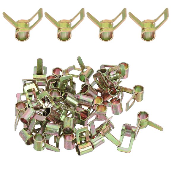 Uxcell Spring Band Hose Clamps, Manganese Steel Spring Clip Pipe for Fuel Line Silicone Vacuum Air Hose Tube Water Pipe 4.3-4.5mm OD 0.2"(4mm) ID