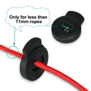 Uxcell Spring Cord Locks Cord Fastener Single Hole Toggle Stopper Sliders Plastic Black  25 Pcs