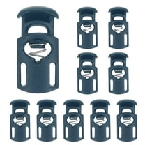 Uxcell Spring Cord Locks Plastic Single Hole Toggle Stopper for Drawstrings and DIY Projects Dark Green