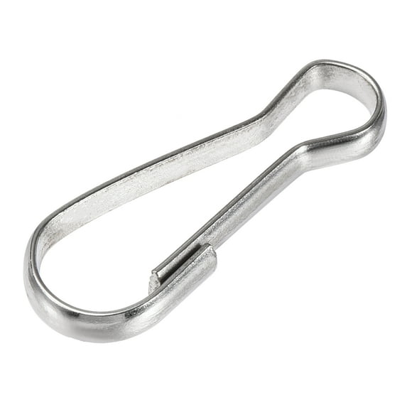 Uxcell Spring Hooks Snap Clip Hooks 32x11.5x3mm Iron Silver Tone 100Pack