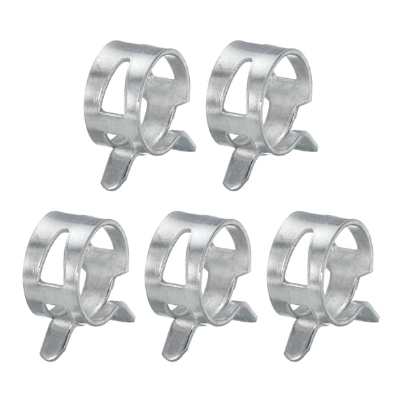 Uxcell Spring Hose Clamp 13mm Dia Iron Band Type Low Pressure Air Clip Silicone Vacuum Fuel Oil Hose Pipe Clamp, 5PCS