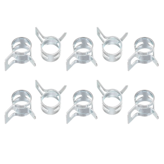 Uxcell Spring Hose Clamp, 65Mn Steel 8mm Low Pressure Air Clip Clamps Fuel Lines Vacuum Hoses, Zinc Plated, 50 Pack