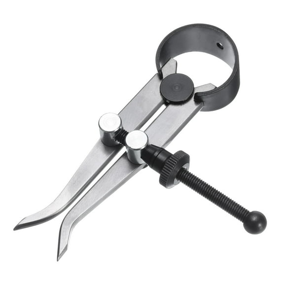 Uxcell Spring Inside Caliper 3.9 Inch Stainless Steel Adjustable Spring Caliper Straight-Leg for Wood Turning Lathe Use
