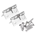 thumbnail image 1 of Uxcell Spring Loaded Hinges, 1.5" 304 Stainless Steel Self Closing Hinge for Furniture 2 Pack, 1 of 5