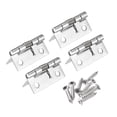 thumbnail image 1 of Uxcell Spring Loaded Hinges, 1.5" 304 Stainless Steel Self Closing Hinge for Furniture 4 Pack, 1 of 5