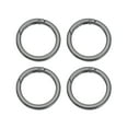 thumbnail image 1 of Uxcell Spring O Rings, Metal Round Clips Flat Trigger Keyrings Snap Buckle Clasps for Keychains and Bags Black 1.6 Inch, 1 of 7
