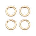 thumbnail image 1 of Uxcell Spring O Rings, Metal Round Clips Flat Trigger Keyrings Snap Buckle Clasps for Keychains and Bags Light Gold 1.1 Inch, 1 of 7
