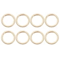 thumbnail image 1 of Uxcell Spring O Rings, Metal Round Clips Flat Trigger Keyrings for Keychains and Bags Light Gold 1.9 Inch, 1 of 7