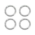 thumbnail image 1 of Uxcell Spring O Rings, Metal Round Clips Keyrings Snap Buckle Clasps for Keychains Bags Purses Straps Dog Leashes DIY Crafts Silver 1.3 Inch, 1 of 7