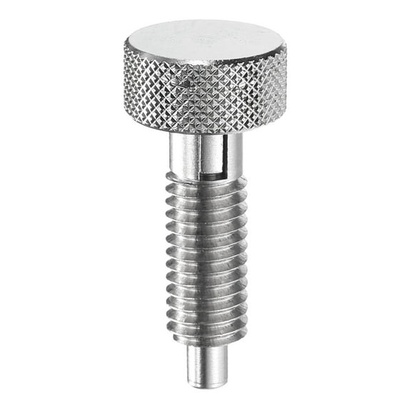 Uxcell Spring Plunger with Knurled Handle M8x1.25 Pin Dia.4mm Retractable Release Pins Stainless Steel Non-Locking Plunger