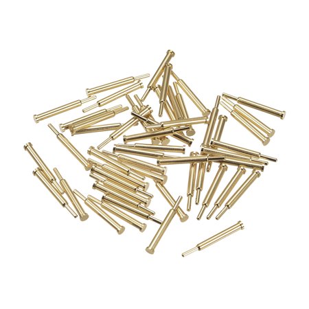 Uxcell Spring Test Probe Pin 50pcs 0.9mm Tip 14mm Height 3mm Full Stroke for Connection Electricity Conduction
