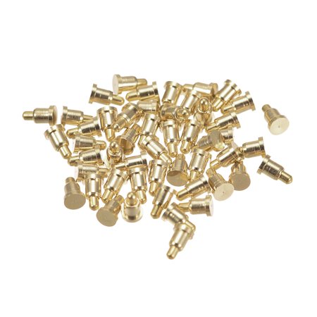 Uxcell Spring Test Probe Pin 50pcs 0.9mm Tip 3mm Height 1mm Full Stroke for Connection Electricity Conduction