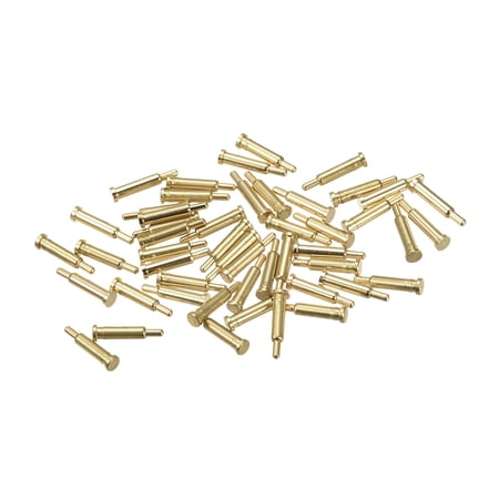 Uxcell Spring Test Probe Pin 50pcs 0.9mm Tip 8mm Height 1.5mm Full Stroke for Connection Electricity Conduction