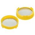 thumbnail image 1 of Uxcell Sprouting Lids, 2 Pcs 86mm Strainer Lids with Stainless Steel Screen, Yellow, 1 of 5
