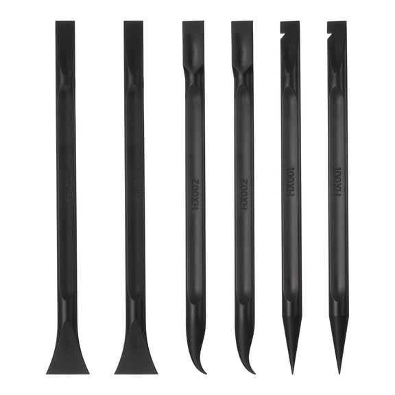 Uxcell Spudger Pry Tool, 6Pcs Antistatic Carbon Fiber Safe Dual Ends Opening Pry Repair Tools Kit for Smart Mobile Phone Tablet Laptop, Black