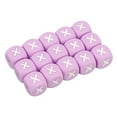 thumbnail image 1 of Uxcell Square Alphabet Silicone Beads, 12mm Letter X, Light Purple White 15Pcs, 1 of 6