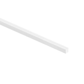 Uxcell Square Bars Rod 0.16'' 0.16'' 20" Square Bar Rod for Architectural Model Making DIY ABS Plastic White 4 pcs