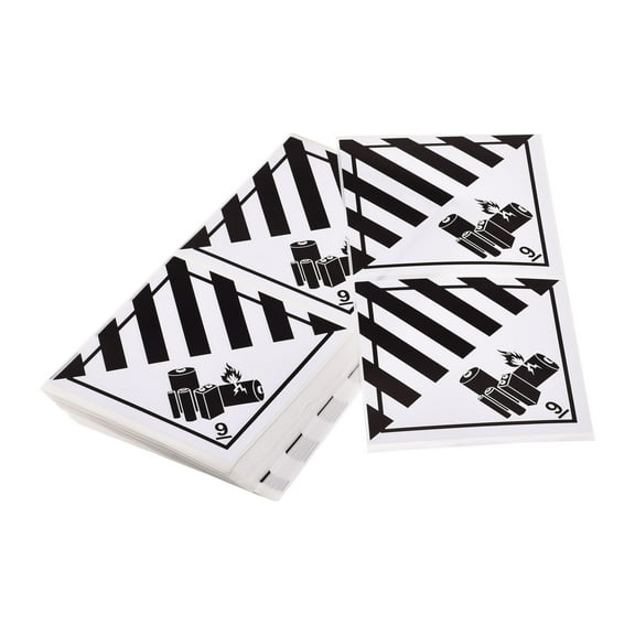 Uxcell Square Class 9 UN3480 Batteries Labels 200pack
