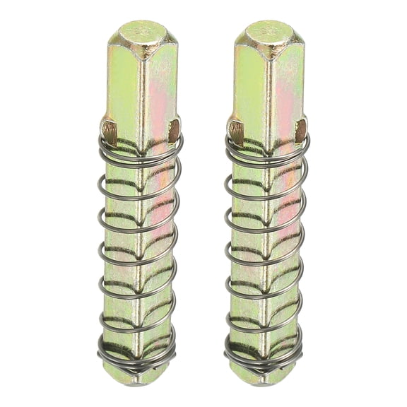 Uxcell Square Door Knob Spindle 60x8mm with Compression Spring, 2 Pack Door Handle Spindle Bar Carbon Steel