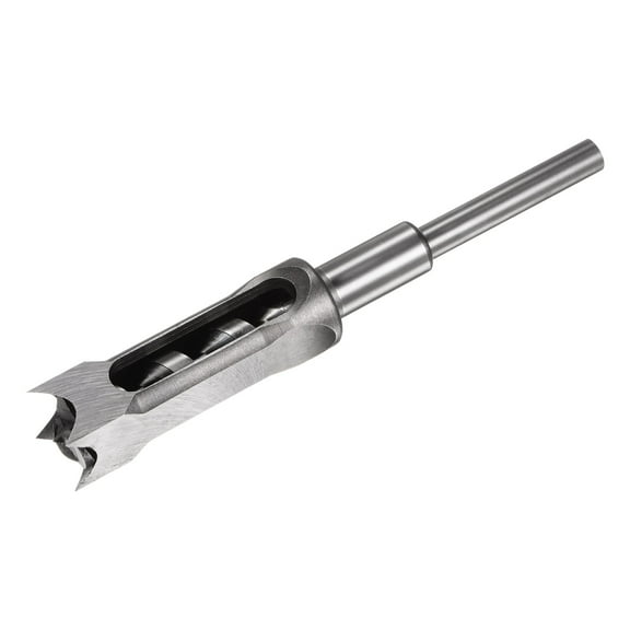 Uxcell Square Hole Drill Bit for Wood 1" Hollow Chisel Mortiser Auger Cutter Tool