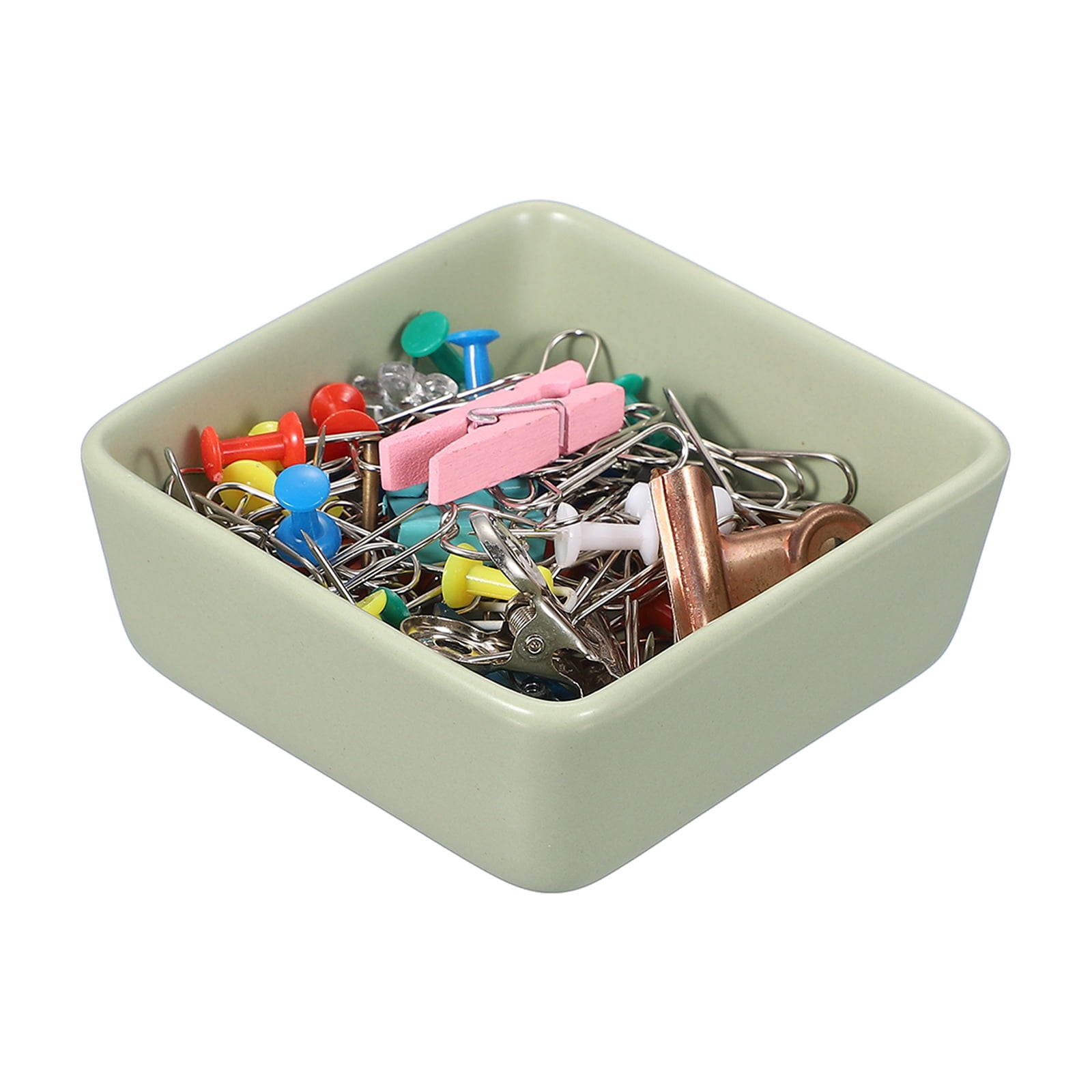 Uxcell Square Paper Clip Holders, 1 Pcs Ceramic Clip Dispenser ...