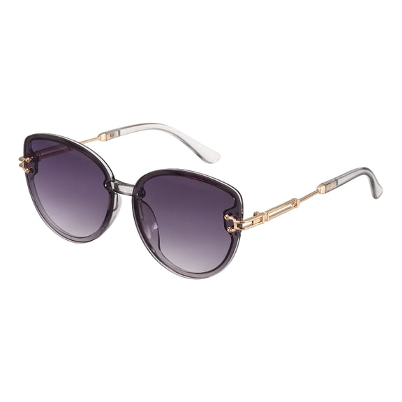 Uxcell Square Polarized Sunglasses Trendy Vintage Round Sun Glasses for Women and Men, Gray(Gray Lens)