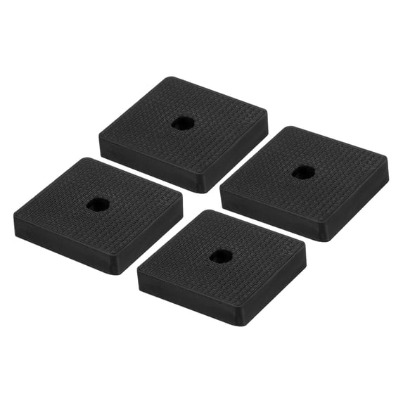 Uxcell Square Rubber Anti-Vibration Pads with Hole 1.97" x 1.97" x 0.4", Black 8Pcs