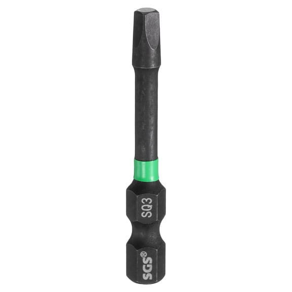 Uxcell Square Screwdriver Bit 1.97" SQ3 Magnetic Power Tools with 1/4" Hex Shank