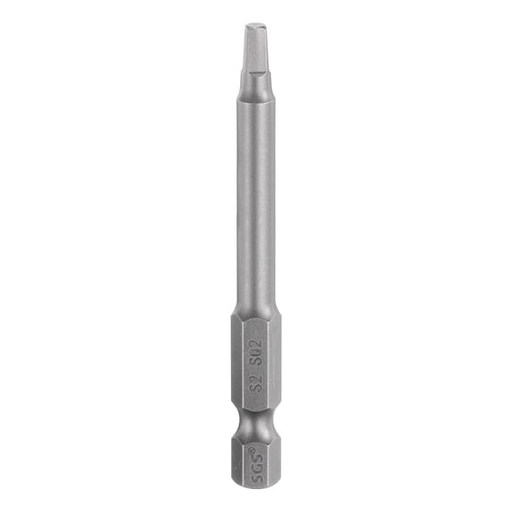 Uxcell Square Screwdriver Bit SQ2 1/4" Hex Shank 65mm/2.6" Length Magnetic 4 Point Hex Screw Driver Bits 5.5mm Rod