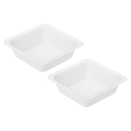 Uxcell Square-Shaped Weigh Boats 100mL Medium Powder Dispenser, White 20 Pack