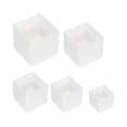 thumbnail image 1 of Uxcell Square Silicone Mold Set, 5 Pack Cube Silicone Mold for DIY Craft Making Home Decor, 1 of 6