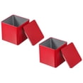thumbnail image 1 of Uxcell Square Tin Box, Metal Storage Tin Box Portable Storage Container with Lid for Tea Candy Treats Gifts Favors Red, 1 of 7