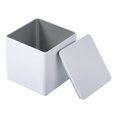 thumbnail image 1 of Uxcell Square Tin Box, Metal Storage Tin Box Portable Storage Container with Lid for Tea Candy Treats Gifts Favor White, 1 of 7