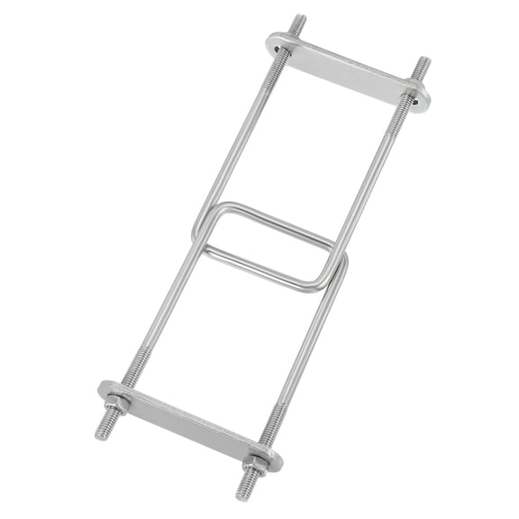 Uxcell Square U-Bolts, Square Bend U-Bolt Stainless Steel Pole U Bolt with Nut Plate Washer for Boat Trailer Camping Sailboat M6x50x120mm