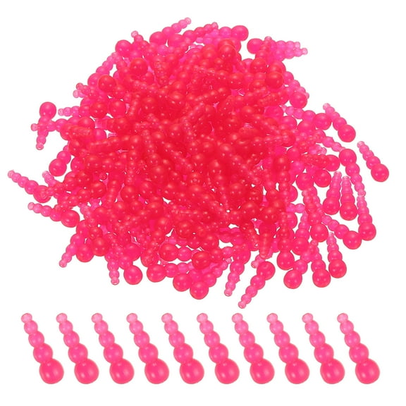 Uxcell Stacked Fishing Beads, Plastic Fishing Bead Trout Beads Tackle Trout Walleye Spinner Rig Lure Making Supplies Fuchsia