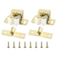 thumbnail image 1 of Uxcell Stainless Steel Cabinet Latches Wardrobe Double Roller Catch  Spring Bead Hardware Latch, 2 Set Gold, 1 of 6