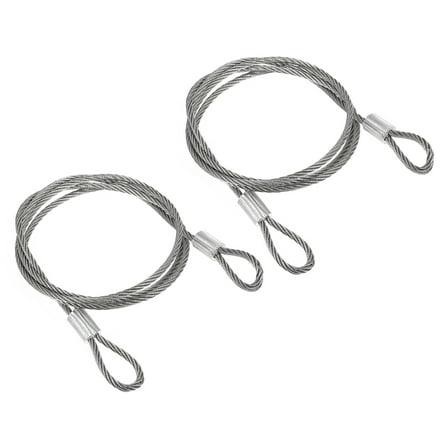 Uxcell Stainless Steel Cable, 2 Pack Coated 1/8" Wire Rope for Deck Railing 3.3ft