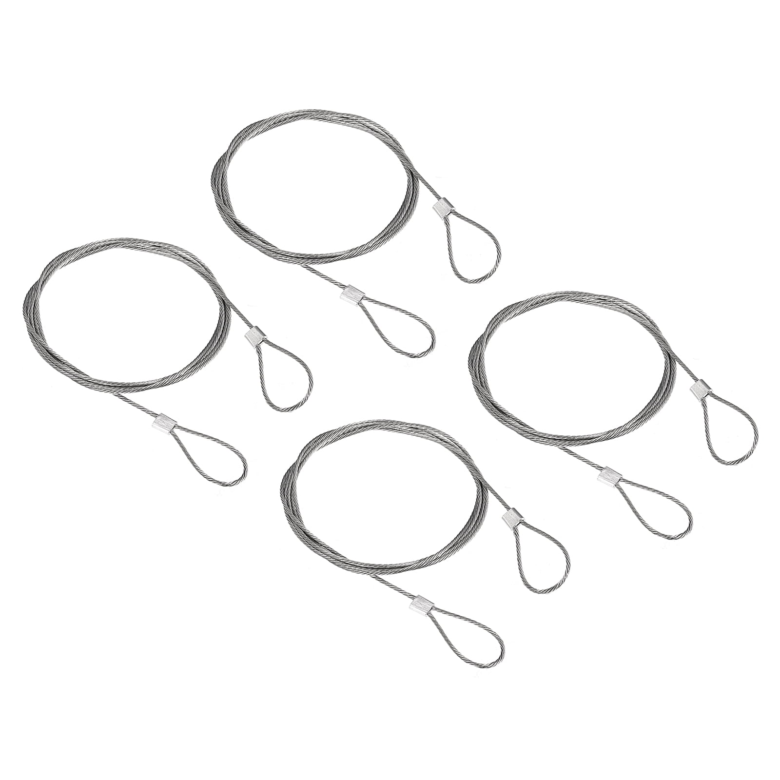 Uxcell Stainless Steel Cable, 4 Pack PVC Coated 1/25" Wire Rope for