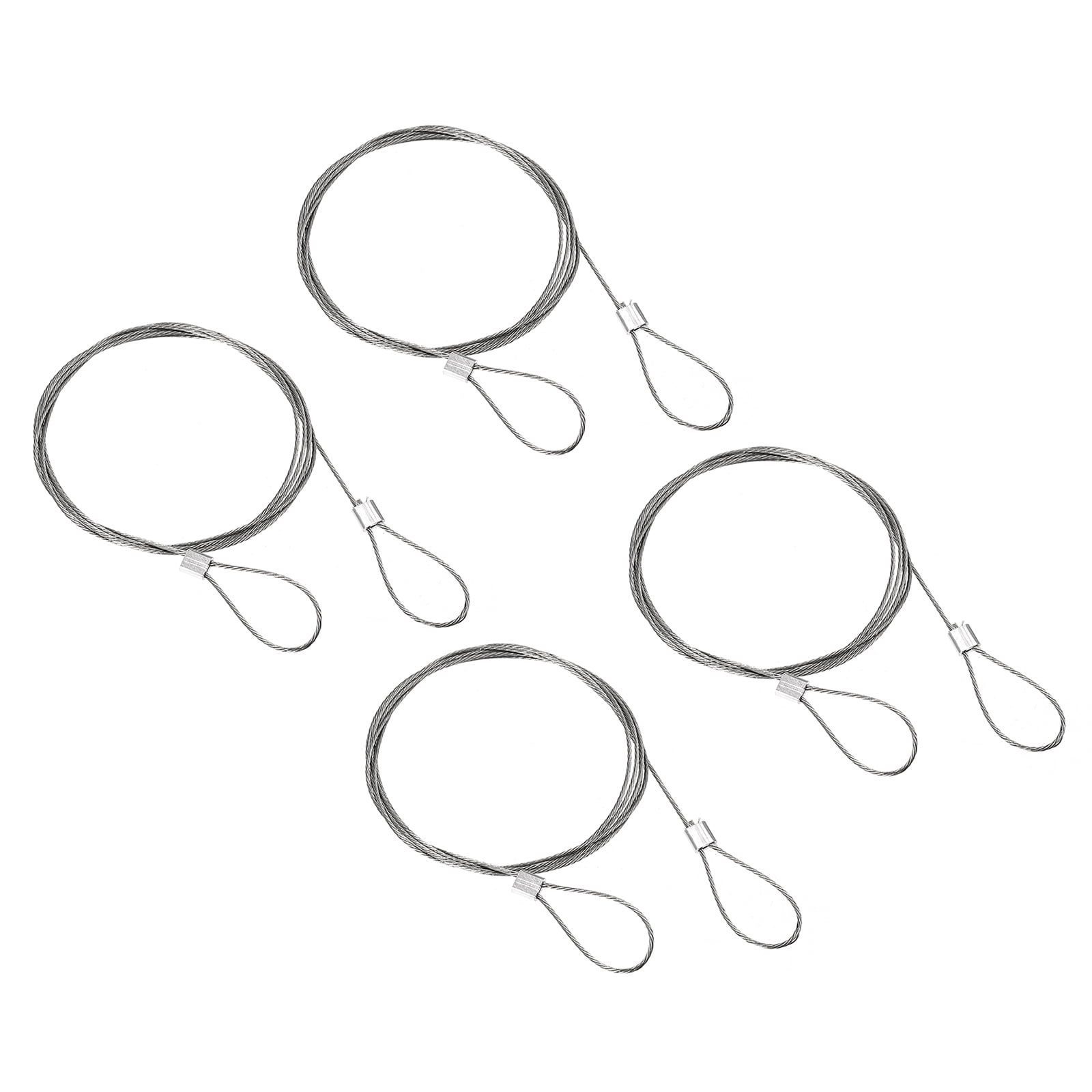 Uxcell Stainless Steel Cable, 4 Pack PVC Coated 1/32" Wire Rope for