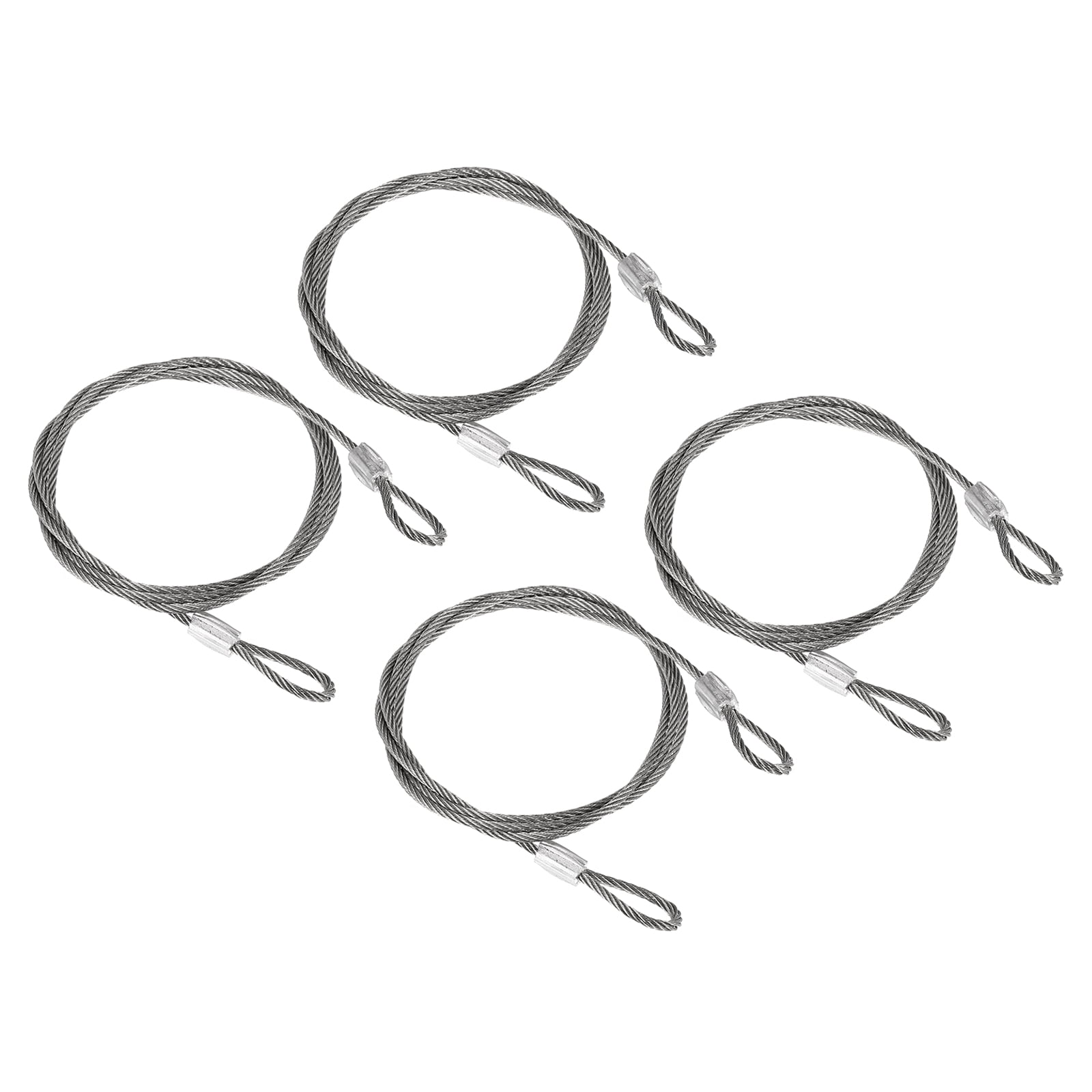 Uxcell Stainless Steel Cable, 4 Pack PVC Coated 3/32