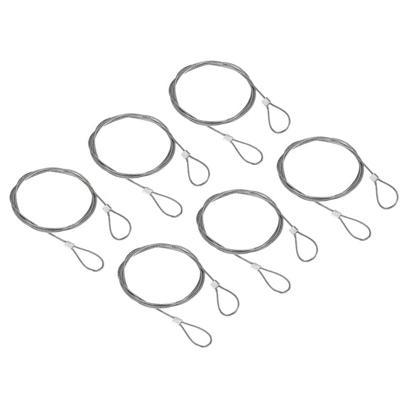 Uxcell Stainless Steel Cable, 6 Pack Coated 1/25" Wire Rope for Deck Railing 3.3ft